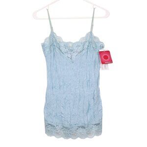 Xhilaration vintage Y2K lace crinkle camisole cami tank top coquette layering